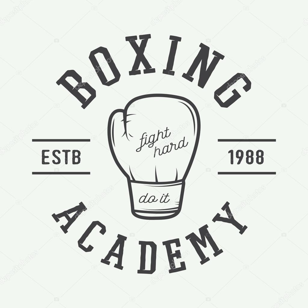 Boxing gloves in vintage style. Vector illustration