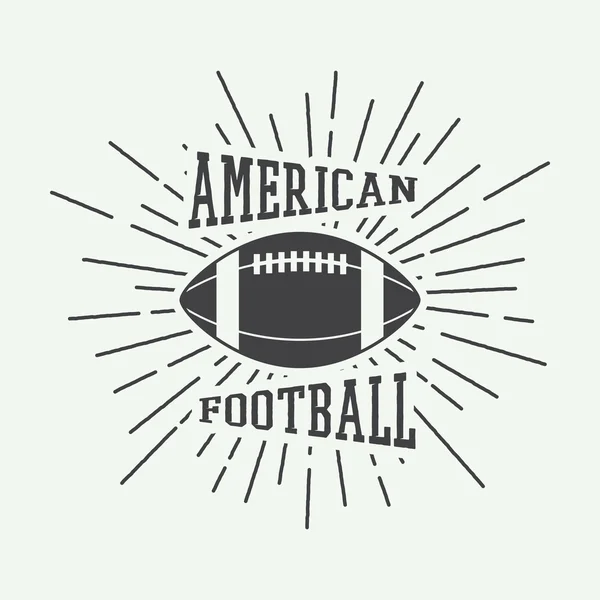Etiquetas, emblemas y logotipo de rugby vintage y fútbol americano . — Vector de stock