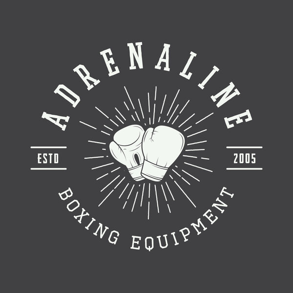 Бокс и боевые искусства логотип, значок или этикетка в винтажном стиле
.