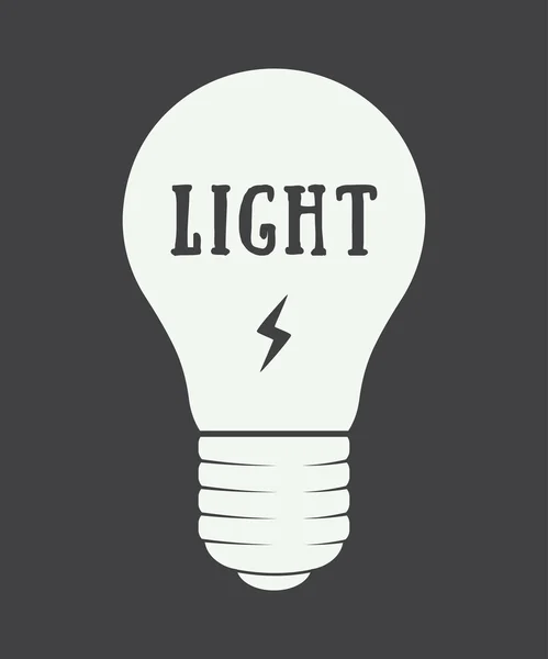 Lampe vintage et logo d'éclairage, emblème, badge et élément design — Image vectorielle
