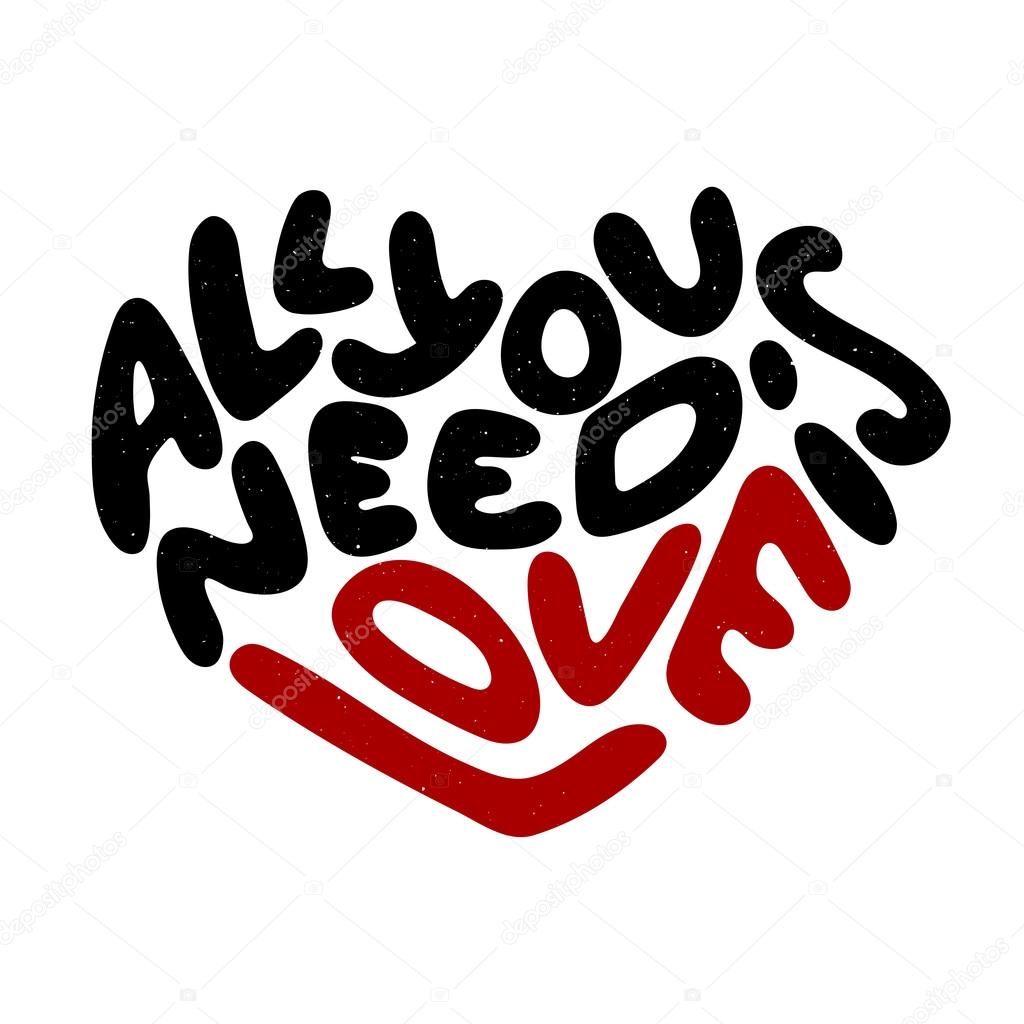 Download All you need is love in heart shape — Stock Vector © De ...