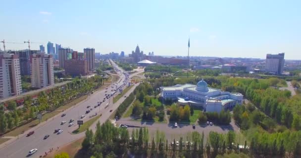 Astana, die Hauptstadt Kasachstans. — Stockvideo