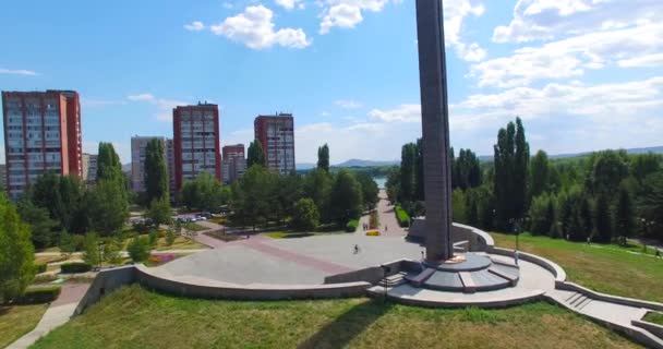 Ust-Kamenogorsk stad. Östra Kazakstan. — Stockvideo