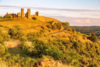 Castle ruins of Montemor-o-Novo district of evora Portugal