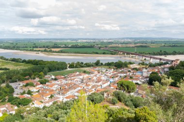 Landscape over the Ribeira de Santarm in Santarm Portugal clipart