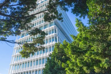 Wellbe binasının modern mimarisi Lizbon 'daki CGD bankasının gelecekteki genel merkezi.