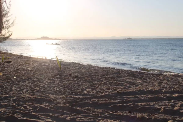 Napsütéses Nap Egy Sivatagi Strandon Brazíliában — Stock Fotó