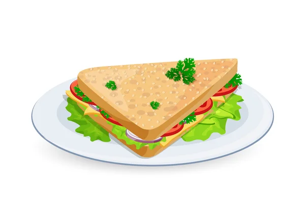 Sandwich — Stockvektor