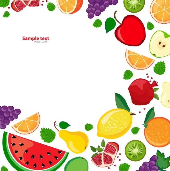 Fruits and place for your text — Stock Vector