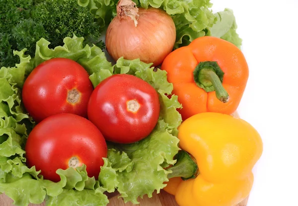 Fresh vegetables on a white background. — Stock Photo, Image