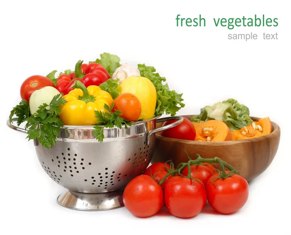 Fresh vegetables on a white background. — Stock Photo, Image