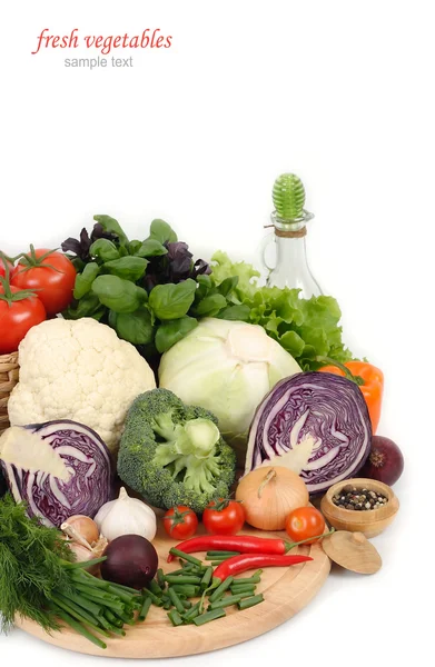 Fresh vegetables on a white background. — Stock Photo, Image