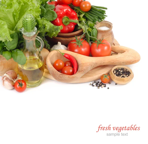 Fresh vegetables on a white background. — Stock Photo, Image