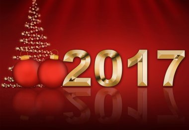 Bir Noel ağacı Noel kartı 2017