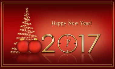 Bir Noel ağacı Noel kartı 2017