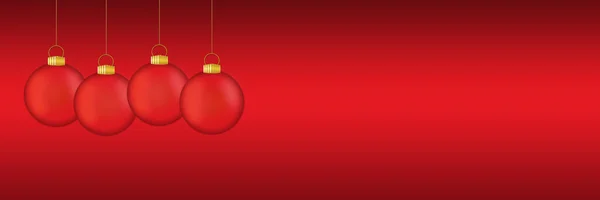 Vánoční Prázdniny Koule Izolované Červeném Pozadí Šťastný Nový Rok 2021 — Stock fotografie