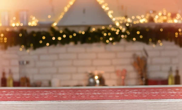 Gelukkig Nieuwjaar Vrolijk Kerstfeest Kerstkeuken Houten Tafel Met Peperkoek Honing — Stockfoto