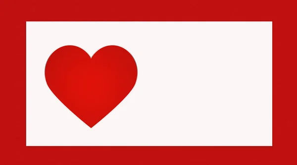Grattis Alla Hjärtans Dag Röda Hjärtan Vit Bakgrund Kopiera Utrymme — Stockfoto