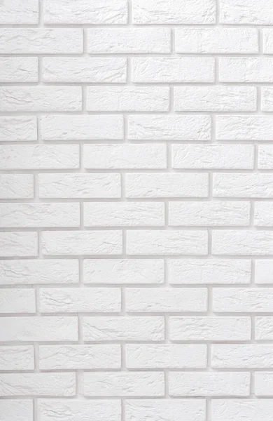 White Brick Wall Copy Space Text Vertical Brick Background — Stock Photo, Image