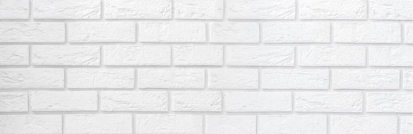 White Brick Wall Copy Space Text Banner — Stock Photo, Image