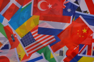 Dünyanın Bayrakları. Birlik. Olimpiyat Oyunları. Tokyo 2020.