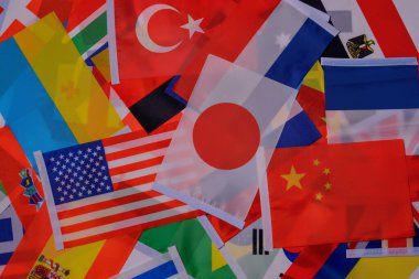 Dünyanın Bayrakları. Birlik. Olimpiyat Oyunları. Tokyo 2020.