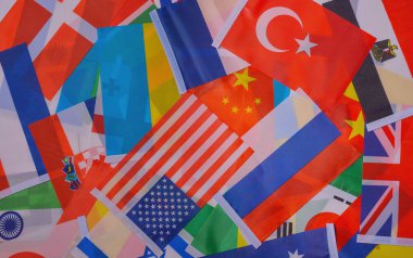 Dünyanın Bayrakları. Birlik. Olimpiyat Oyunları. Tokyo 2020.