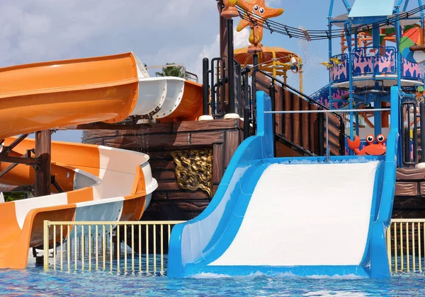Aquapark Slides Vacation Vacation Concept — Stock Photo, Image
