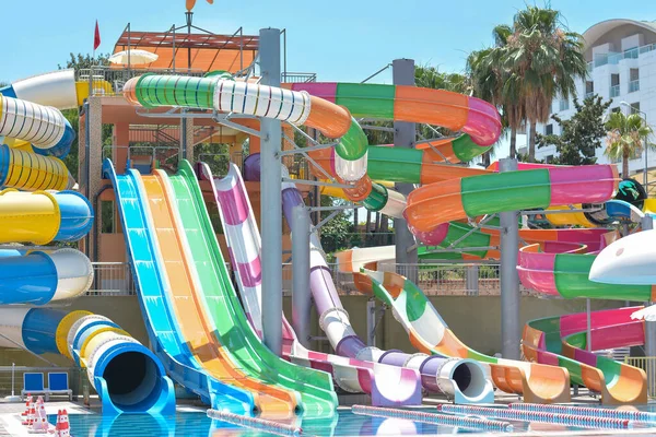 Aquapark Slides Vacation Vacation Concept — Stock Photo, Image