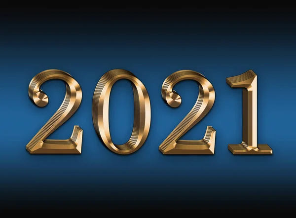 Luxus 2022Boldog Évet Elegáns Design Golden 2022 Számok Kék Háttér — Stock Fotó
