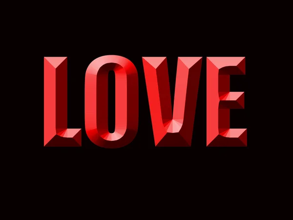 Amor inscrição vermelho — Fotografia de Stock