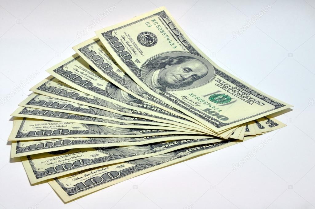 Dollars  isolated on white background