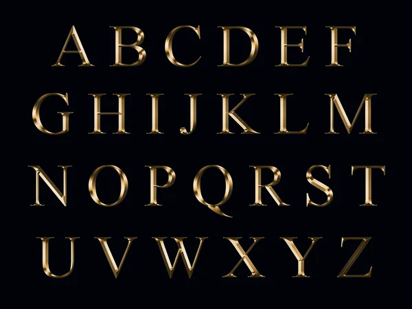 Golden alphabet — Stock Photo, Image