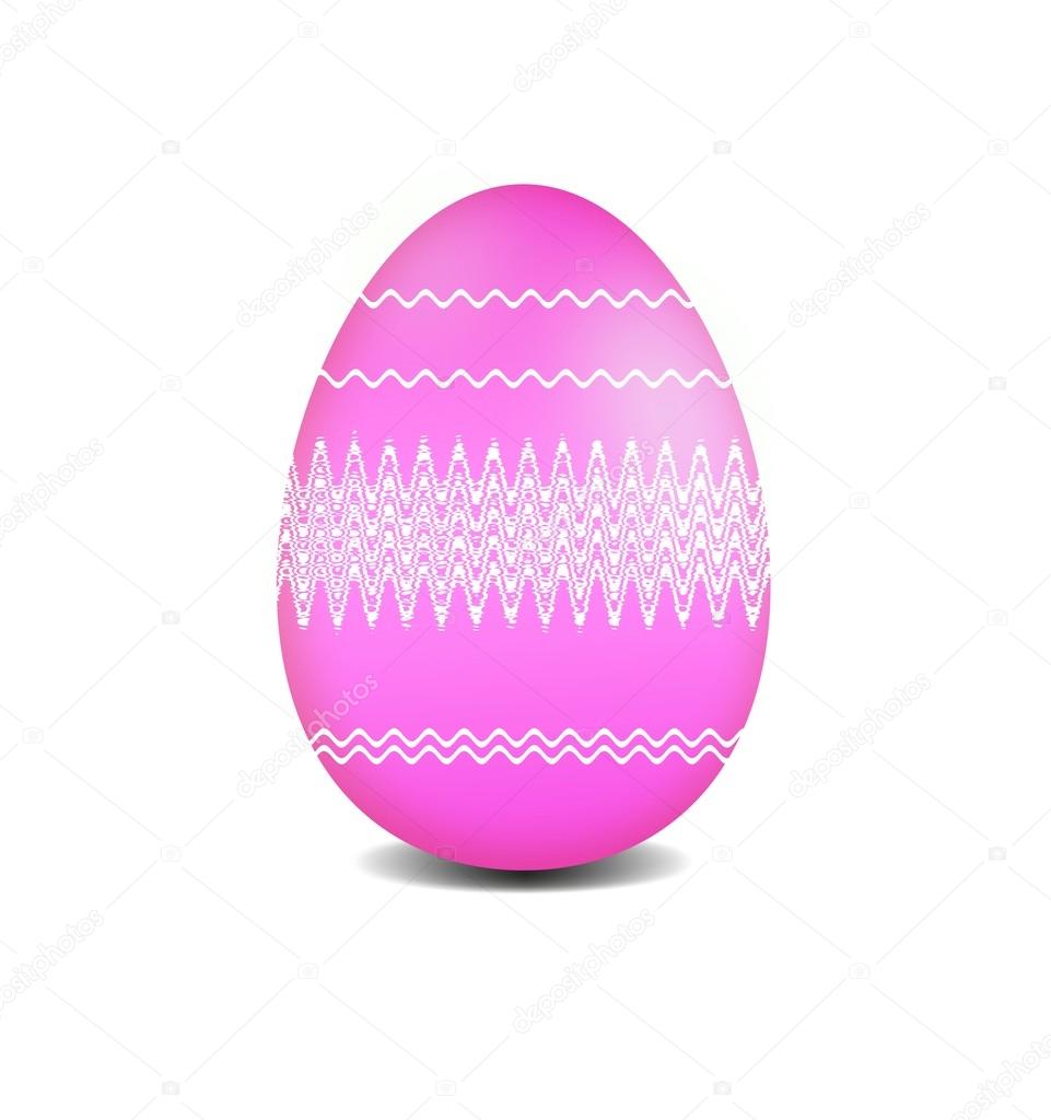 Colorful Easter egg on white background