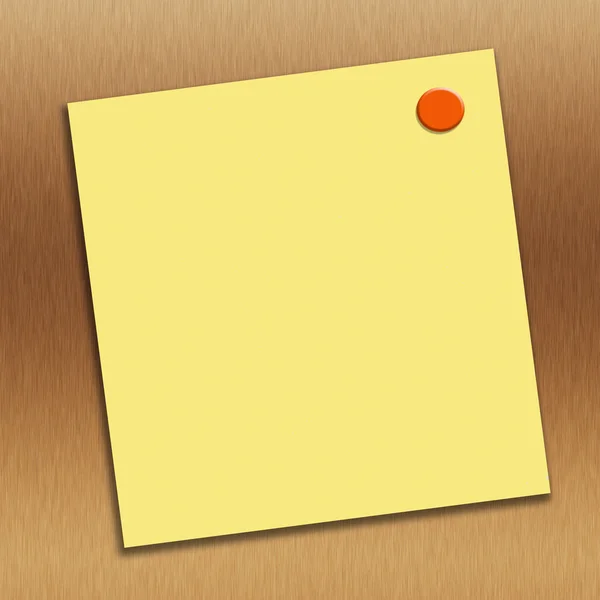 Yellow  sticky  note on a wooden background — Stock Photo, Image