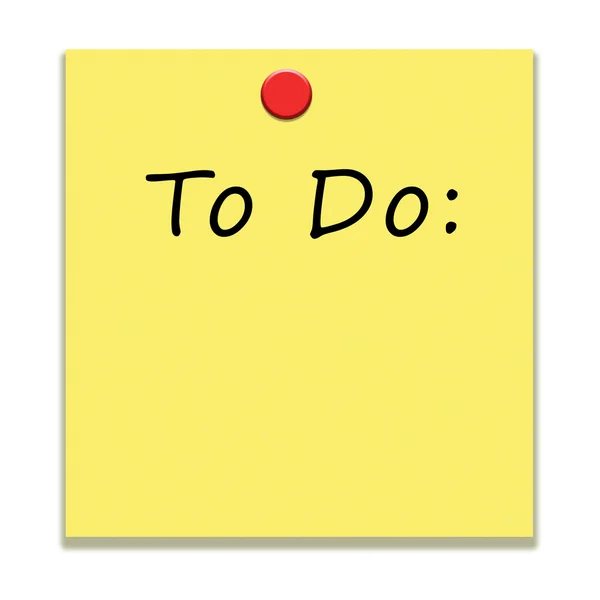 A note with the text "to do" on a white background — Stock Photo, Image