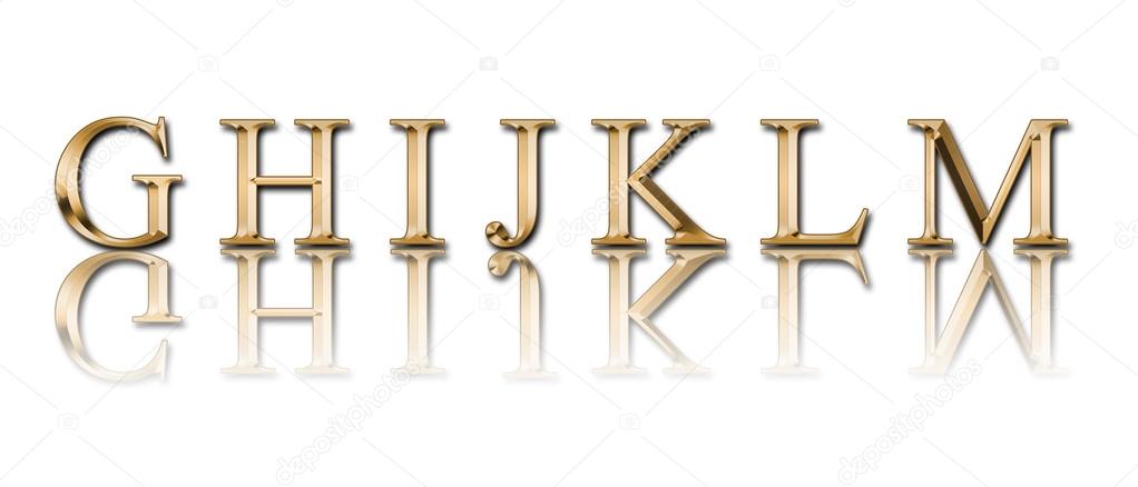 Golden alphabet from 