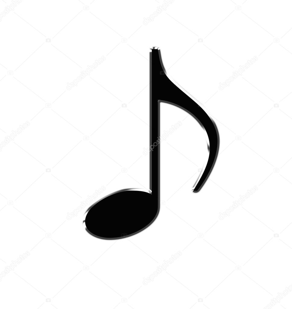 musical note on a white  background