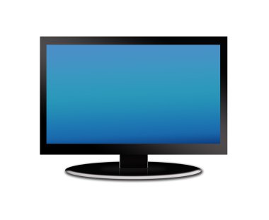 Beyaz bir arka plan LCD tv ekranında