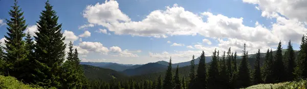 Vistas panorámicas del hermoso paisaje en las montañas Cárpatos — Foto de Stock