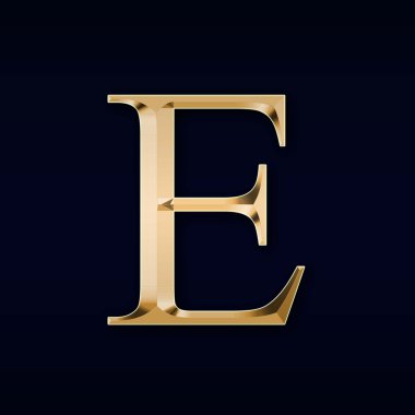 Siyah bir zemin üzerine altın harf 