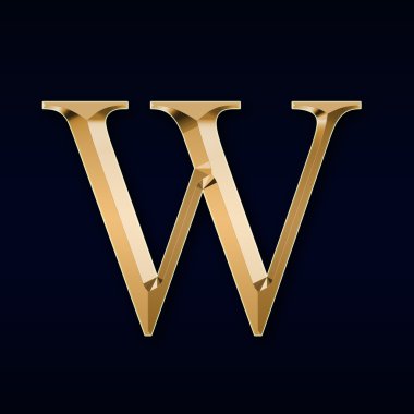 Siyah bir zemin üzerine altın harfi 