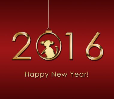 Mutlu yeni yıl 2016. Maymun Yılı