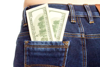 dolar bir kot pantolon cebinde taşımak