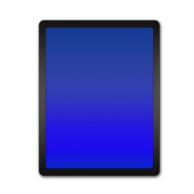 beyaz arkaplan üzerindeki tablet pc