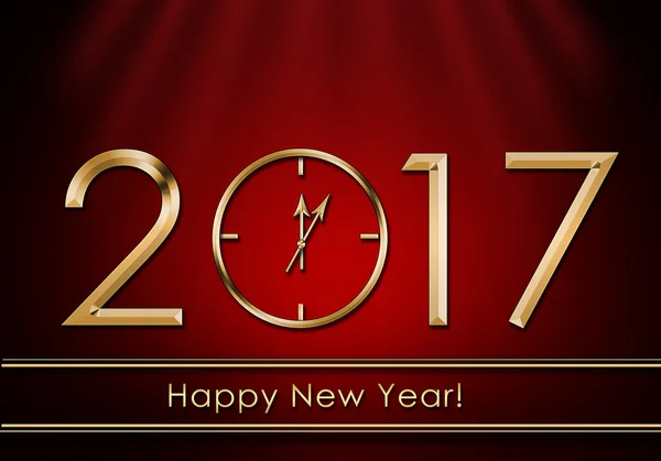 Mutlu yeni yıl 2017. Yeni yıl saati