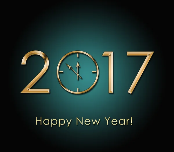 2017 mutlu yeni yıl arka plan ile altın saat