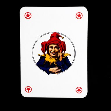 Joker iskambil siyah arka plan üzerine