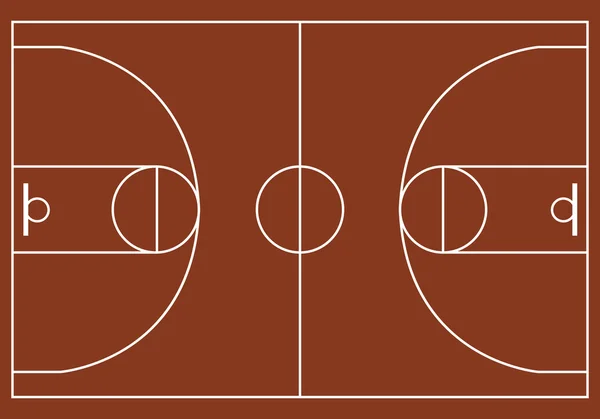 篮球场 — 图库矢量图片
