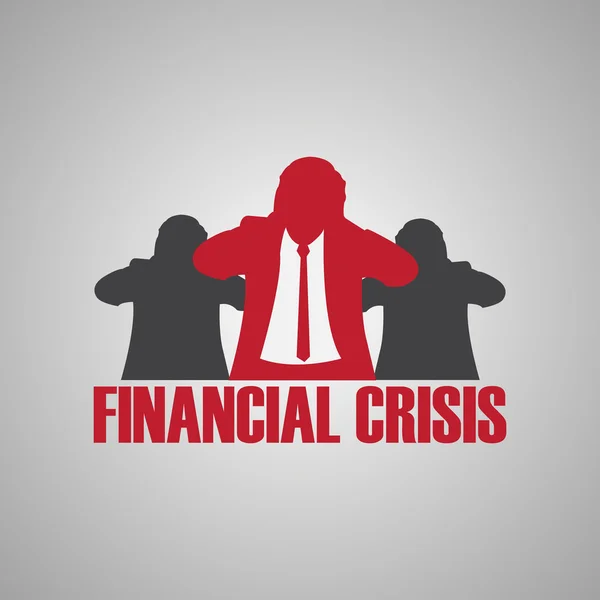 Crisis financiera — Vector de stock